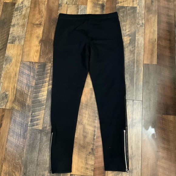 AS by DF Black Moto Leather Front Ripped Knees Leggings M - Picture 6 of 7